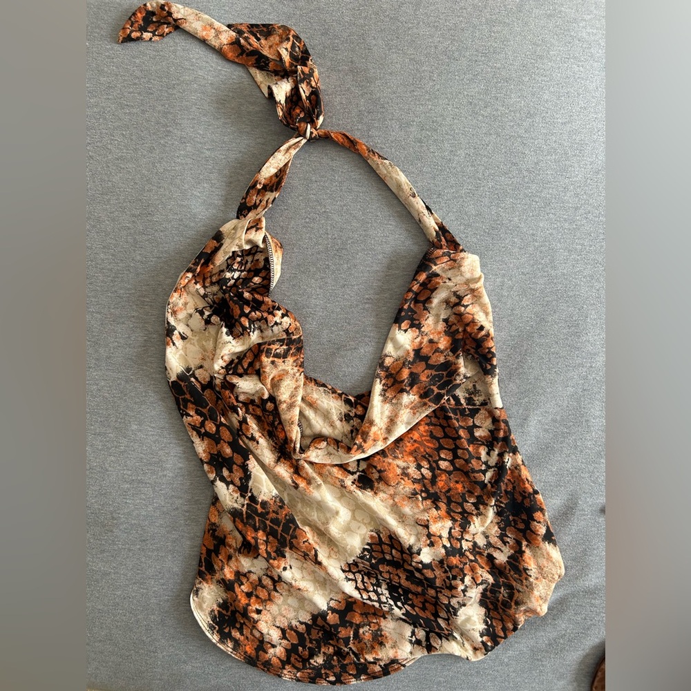 AFRM open back, cowl neck top